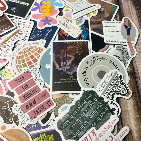 5for$10 Singer Taylor Swift Vibrant 50Pc Album Stickers Stick on Notebook - Picture 3 of 4